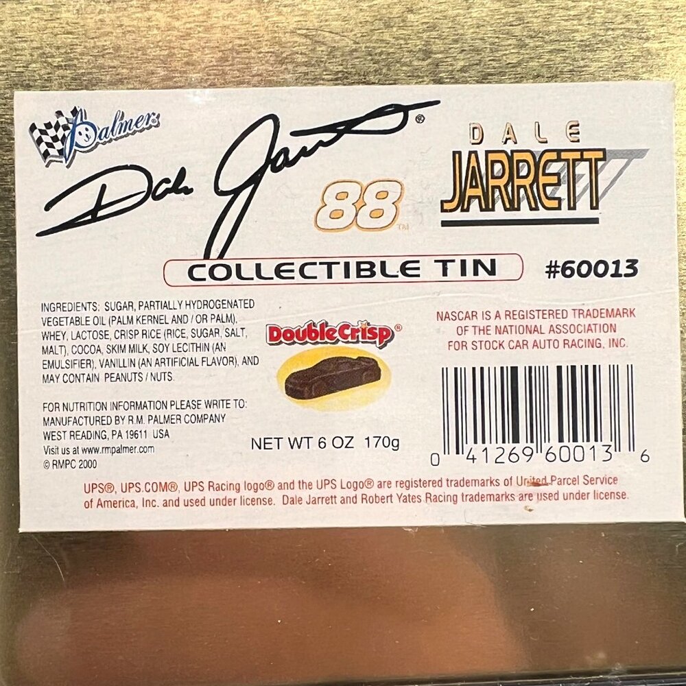 NASCAR Dale Jarrett #88 UPS Collectible Tin Ford Taurus Car Palmer New Unopened - Picture 3 of 14